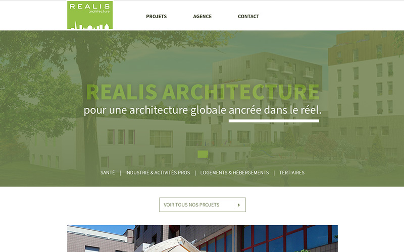 Webdesign Accueil REALIS Architectures
